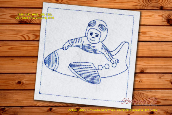 Baby Pilot Lineart Design: An Embroidery Review