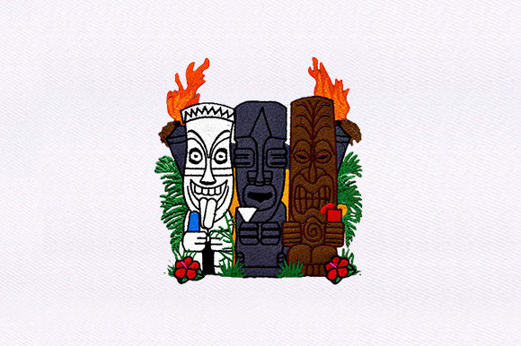 Hawaiian Tiki Statues Design Review for Boutique Sweatshirts
