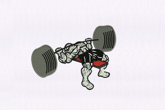 Iron Pumping Man: A Gym Rat’s Dream Embroidery Design