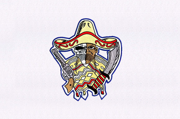 Mexican Man and Skull: A Bold Craft Fair Embroidery Review