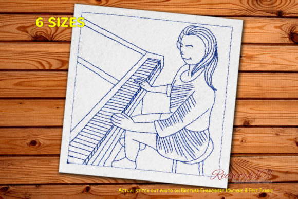 Piano Player Redwork: A Designer Review for Boutique Sweatshirts